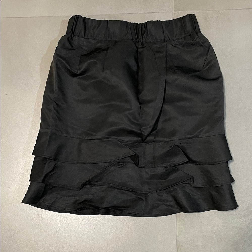 Black Ruffled Skirt
